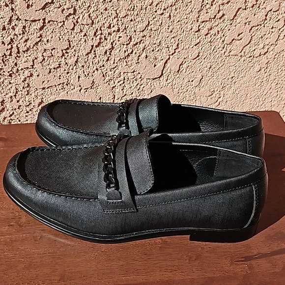 Guess Black Ciflin Loafers Dress Shoes Slip-On Size 10M - Picture 4 of 13